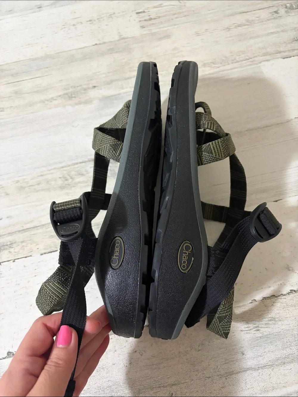 Chaco Men's Olive Green Strapped Sandals Size 11